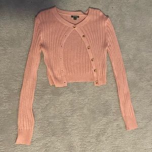 Pink button up cardigan
